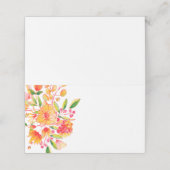ヴィンテージ オレンジ 水彩 花のブランク プレイスカード (外部開封)