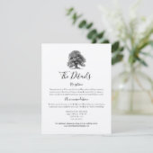 ヴィンテージ オークの木 ウェディング 詳細カード 招待状 (スタンド正面)