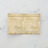 ヴィンテージ オーク ツリー オブ ライフ スワール エッチング パーチメント サンキューカード (内部)