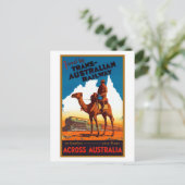 ヴィンテージ・オーストラリア鉄道旅行ポスター ポストカード (スタンド正面)