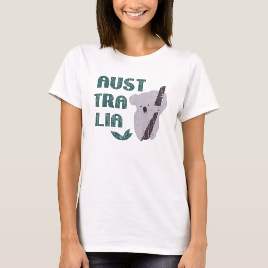 ヴィンテージ オーストラリア コアラ 女性用Tシャツ Tシャツ (正面)