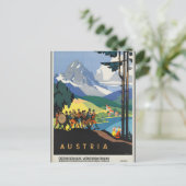 ヴィンテージ – オーストリア旅行ポスター ポストカード (スタンド正面)