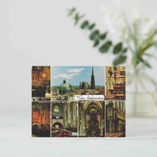 ヴィンテージ オーストリア、ウィーン、ウィーン、ステファン大聖堂 ポストカード (スタンド正面)