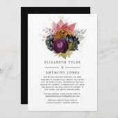 ヴィンテージ オータム フォール フローラル 限定 ゲストリスト 案内状 (正面/裏面)