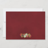 ヴィンテージ オータム フラワーズ ウェディング リハーサル ディナー 招待状 (裏面)