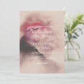 ヴィンテージ オータム マウンテン ランドスケープ スクリプト ウェディング 招待状 (スタンド正面)