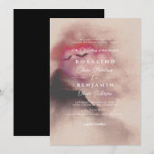 ヴィンテージ オータム マウンテン ランドスケープ スクリプト ウェディング 招待状 (正面/裏面)