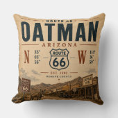 ヴィンテージ・オートマン アリゾナ ルート66 座標 クッション (正面)