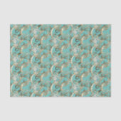 ヴィンテージ オーナメント ゴールド モノグラム E ティッシュ ペーパー (正面)