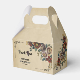 ヴィンテージ オーナメント フラワー バースデー サンクス フェイバーボックス