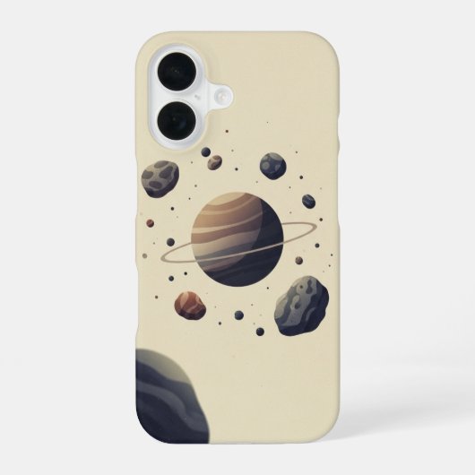 ヴィンテージ・オービタル・ストーンズ iPhone 16ケース (裏面)