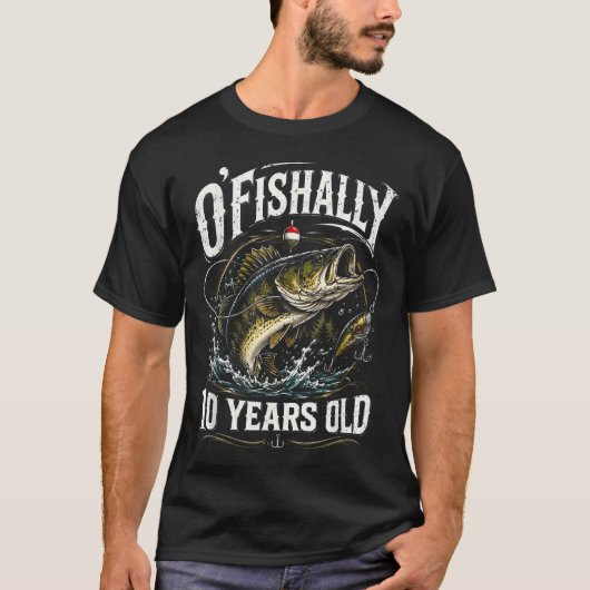ヴィンテージ オーフィシャリー 10歳 釣り 10周年 Tシャツ (正面)