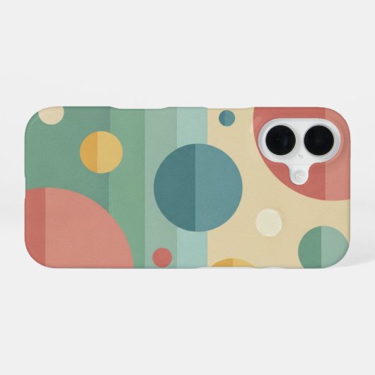 ヴィンテージ・オーブ・クラスター iPhone 16ケース (裏面横)