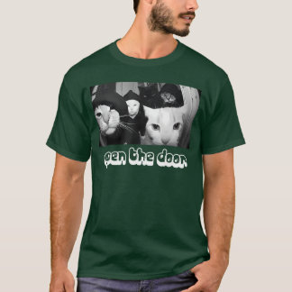 ヴィンテージ オープンドア 楽しいミーム ギャング サルカスティック キャット Tシャツ