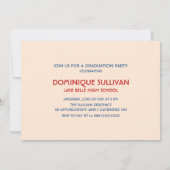 ヴィンテージ オールアメリカン フォト 卒業パーティー 招待状 (裏面)