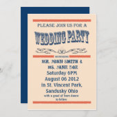 ヴィンテージ オールドウェスト カントリー ウェディング 招待状 (正面/裏面)