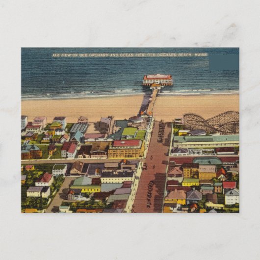 ヴィンテージ,オールドオーチャードビーチ,メイン ポストカード (正面)