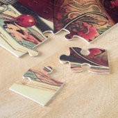 ヴィンテージ オールドスクール タトゥー カップル イラスト ジグソーパズル (側面)