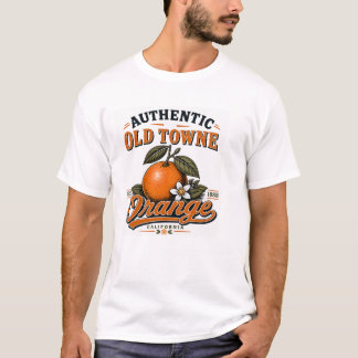 ヴィンテージ オールドタウン オレンジ グラフィックTシャツ Tシャツ