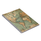 ヴィンテージ オールド アンティーク ワールド マップ ノートブック (右側)