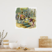 ヴィンテージ オールド キング コール ナーセリーライム 詩 歌 ポスター (キッチン)