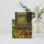 ヴィンテージ オールド グリーン トラクター ルメリー オイルプル ポストカード (スタンド正面)