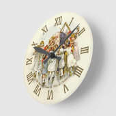 ヴィンテージ・オールド・ファザー・タイム・クロック ラウンド壁時計 (傾斜)