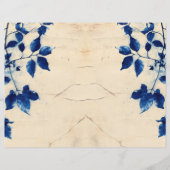 ヴィンテージ オールド ページ ブルー グリーンベジタブル ジャンク ジャーナル (正面)