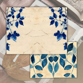 ヴィンテージ オールド ページ ブルー グリーンベリー ジャンク ジャーナル