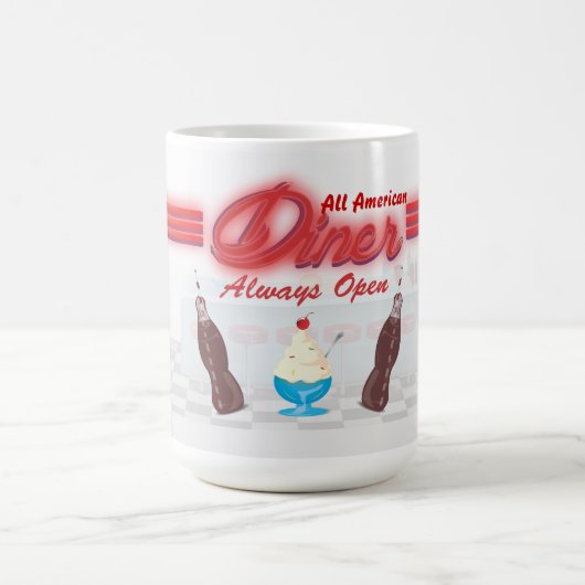 ヴィンテージ オール アメリカン ダイナー コーヒーマグカップ (中央)