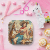 ヴィンテージ・カウガール ペーパープレート (パーティー)