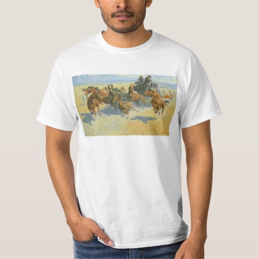 ヴィンテージ・カウボーイ、夜の指導者を襲撃、レミントン Tシャツ (正面)