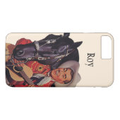 ヴィンテージ、カウボーイ、馬に音楽を歌う Case-Mate iPhoneケース (裏面(横))