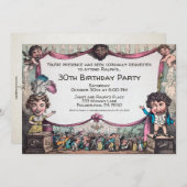 ヴィンテージ カスタマイズ パーティー 招待状 (正面/裏面)