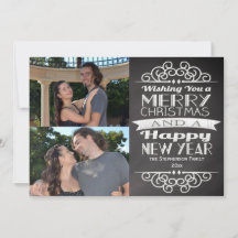 ヴィンテージ カスタム クリスマス フォト チャークボード