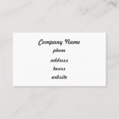 ヴィンテージ カスタム ビジネス カード (裏面)