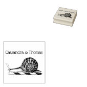 ヴィンテージ カタツムリ 描画 名前 ラバースタンプ (押印)