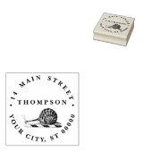 ヴィンテージ カタツムリ 絵 名前 返送先住所 ラバースタンプ (押印)