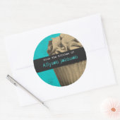 ヴィンテージ・カップケーキステッカーの台所から ラウンドシール (封筒)