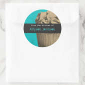 ヴィンテージ・カップケーキステッカーの台所から ラウンドシール (バッグ)