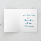 ヴィンテージ カップル ウェディング or アニバーサリー カード (内部)