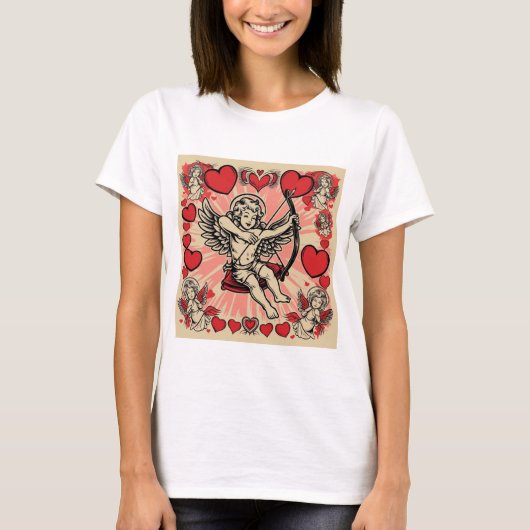 ヴィンテージ カップル 愛 Tシャツ (正面)