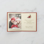 ヴィンテージ・カトリック・イエス・クリスマスの写真 シーズンカード (内部)