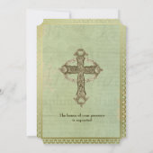 ヴィンテージ カトリック 十字架 アンティーク 結婚式 招待状 (裏面)