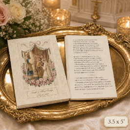 ヴィンテージ カトリック 結婚式の祈り 聖家族カード ノートカード