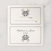 ヴィンテージ カニの絵 アイボリー プレイスカード (外部開封)