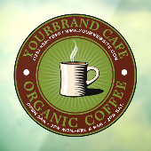 ヴィンテージ カフェ コーヒー ショップ テンプレート ウィンドウ シール ウィンドウサイン (シート3)