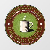 ヴィンテージ カフェ コーヒー ショップ テンプレート ウィンドウ シール ウィンドウサイン (シート)