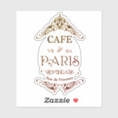 ヴィンテージ カフェ パリ シール (シート)