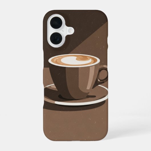 ヴィンテージ カプチーノ iPhone 16ケース (裏面)